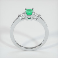 0.48 Ct. Emerald Ring, 18K White Gold 3