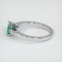 0.48 Ct. Emerald Ring, 18K White Gold 4