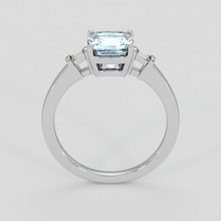 1.44 Ct. Blue Aquamarine Ring, 18K White Gold 3
