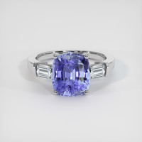 4.27 Ct. Sapphire Ring, 18K White Gold 1