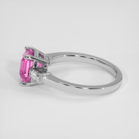 2.24 Ct. Pink Sapphire Ring, 18K White Gold 4