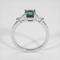 1.16 Ct. Greenish Blue Sapphire Ring, 18K White Gold 3