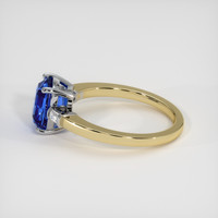 3.73 Ct. Sapphire Ring, 14K White & Yellow 4