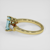 1.27 Ct. Bluish Green Aquamarine Ring, 14K Yellow Gold 4