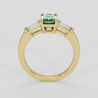 1.14 Ct. Green Sapphire Ring, 14K Yellow Gold 3