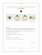 Emerald Ring 1.60 Ct., 18K Yellow Gold Appraisal