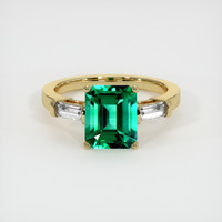 1.60 Ct. Emerald  Ring - 18K Yellow Gold