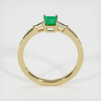 Three Stone Emerald Ring 0.37 Ct., 18K Yellow Gold Preview
