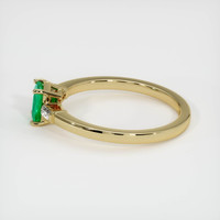 Three Stone Emerald Ring 0.37 Ct., 18K Yellow Gold Preview