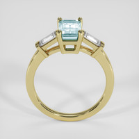 1.27 Ct. Bluish Green Aquamarine Ring, 18K Yellow Gold 3