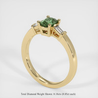 0.66 Ct. Sapphire Ring, 18K Yellow Gold 2