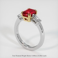 2.01 Ct. Ruby Ring, 14K Yellow & White 2