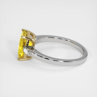 3.59 Ct. Yellow Sapphire Ring, 14K Yellow & White 4