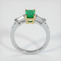 0.88 Ct. Emerald Ring, 18K Yellow & White 3