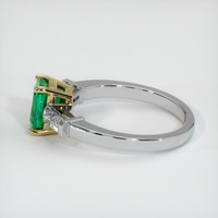 0.88 Ct. Emerald Ring, 18K Yellow & White 4