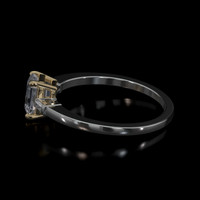 1.30 Ct. White Sapphire Ring, 18K Yellow & White 4