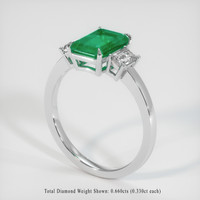 2.28 Ct. Emerald Ring, Platinum 950 2