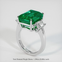 9.82 Ct. Emerald Ring, Platinum 950 2