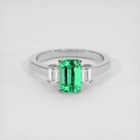 1.49 Ct. Emerald Ring, Platinum 950 1