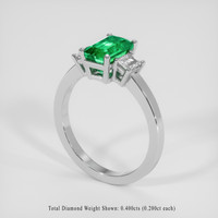 1.49 Ct. Emerald Ring, Platinum 950 2