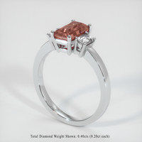 1.47 Ct. Padparadscha Sapphire Ring, Platinum 950 2