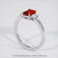 1.54 Ct. Ruby Ring, Platinum 950 2