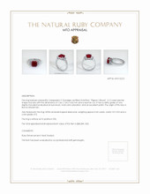 Ruby Ring 3.12 Ct., Platinum 950 Appraisal