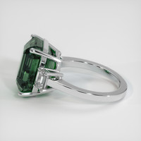 13.00 Ct. Greenish Blue Sapphire Ring, Platinum 950 4