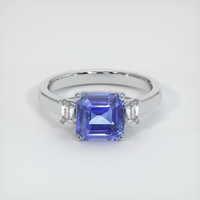 3.02 Ct. Blue Sapphire Ring, 10K White Gold 1