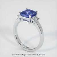 3.02 Ct. Blue Sapphire Ring, 10K White Gold 2