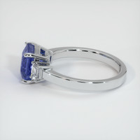 3.02 Ct. Blue Sapphire Ring, 10K White Gold 4