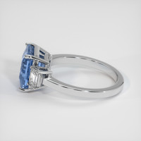 4.06 Ct. Blue Sapphire Ring, 10K White Gold 4