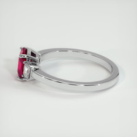 1.62 Ct. Pinkish Red Ruby Ring, 10K White Gold 4