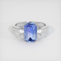 2.30 Ct. Bi Color Sapphire Ring, 14K White Gold 1