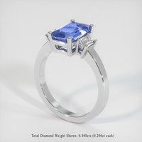 2.30 Ct. Bi Color Sapphire Ring, 14K White Gold 2