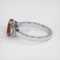 1.47 Ct. Padparadscha Sapphire Ring, 14K White Gold 4