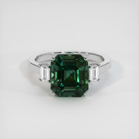 5.27 Ct. Bluish Green Sapphire Ring, 14K White Gold 1