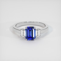 1.21 Ct. Blue Sapphire Ring, 14K White Gold 1