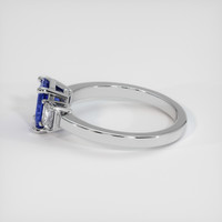 1.21 Ct. Blue Sapphire Ring, 14K White Gold 4