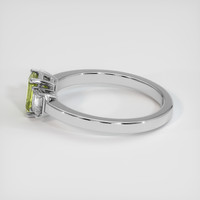 0.82 Ct. Yellowish Green Sapphire Ring, 14K White Gold 4
