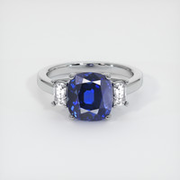 5.69 Ct. Sapphire Ring, 18K White Gold 1