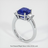 5.69 Ct. Sapphire Ring, 18K White Gold 2