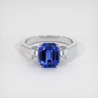 3.53 Ct. Sapphire Ring, 18K White Gold 1