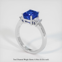 3.53 Ct. Sapphire Ring, 18K White Gold 2