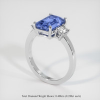 3.04 Ct. Sapphire Ring, 18K White Gold 2