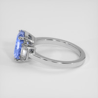 3.65 Ct. Blue Sapphire Ring, 18K White Gold 4