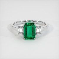 2.28 Ct. Emerald Ring, 18K White Gold 1