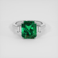 4.07 Ct. Emerald Ring, 18K White Gold 1