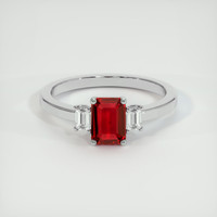 1.54 Ct. Ruby Ring, 18K White Gold 1