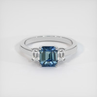 1.71 Ct. Sapphire Ring, 18K White Gold 1